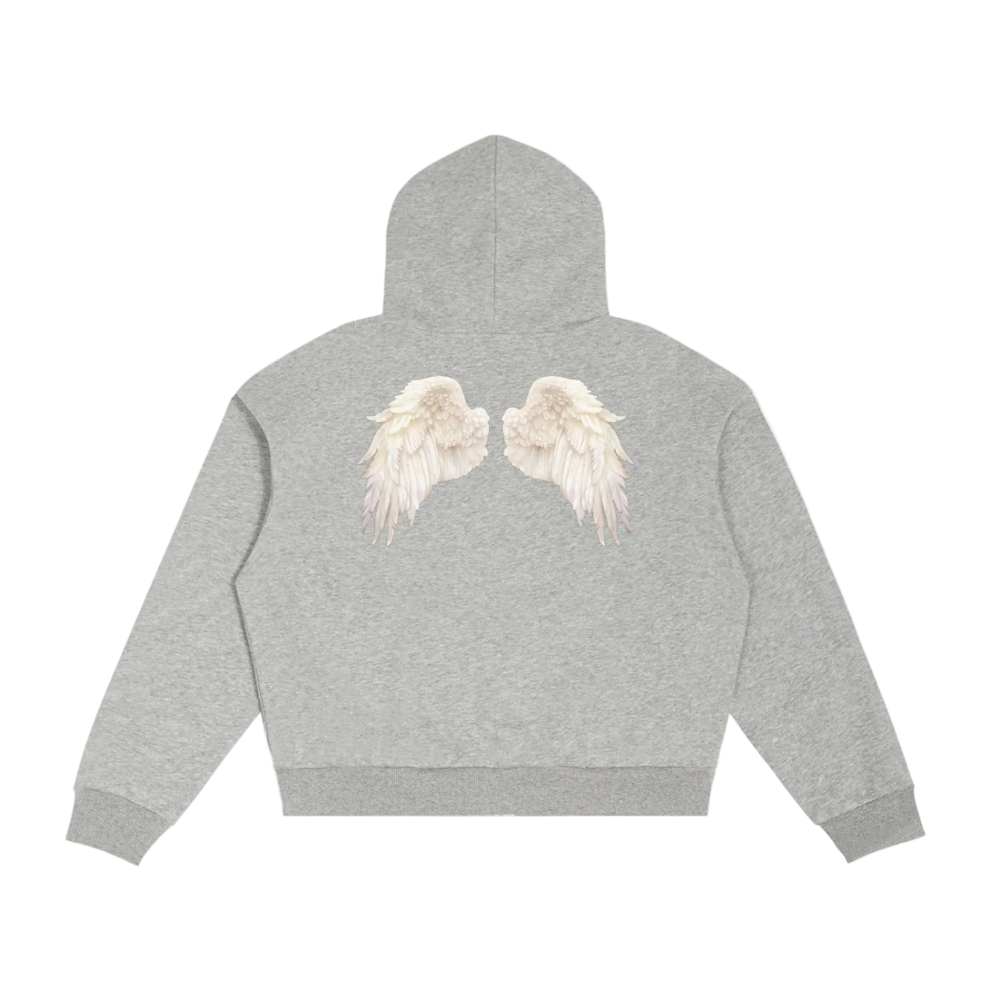 Angel Wings Plaid Zip Hoodie