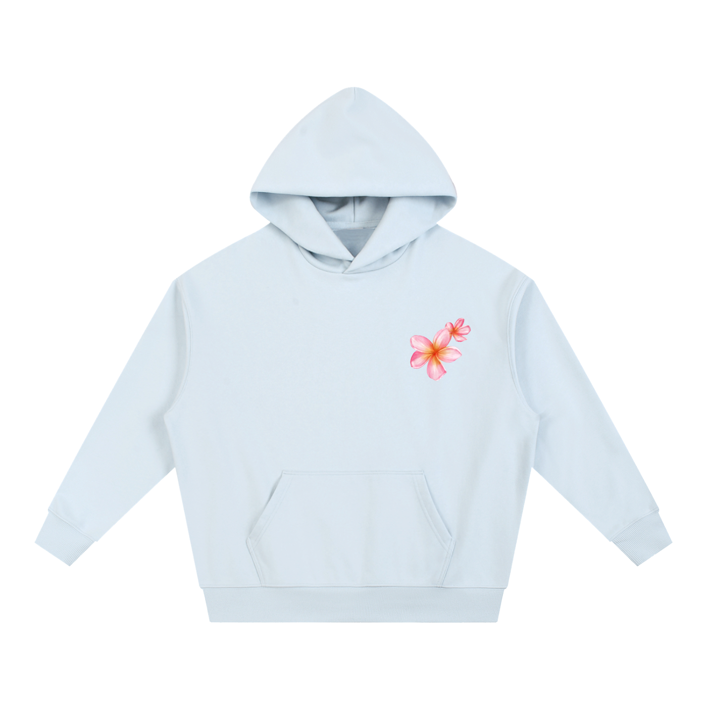 Pink Plumeria Boxy Hoodie