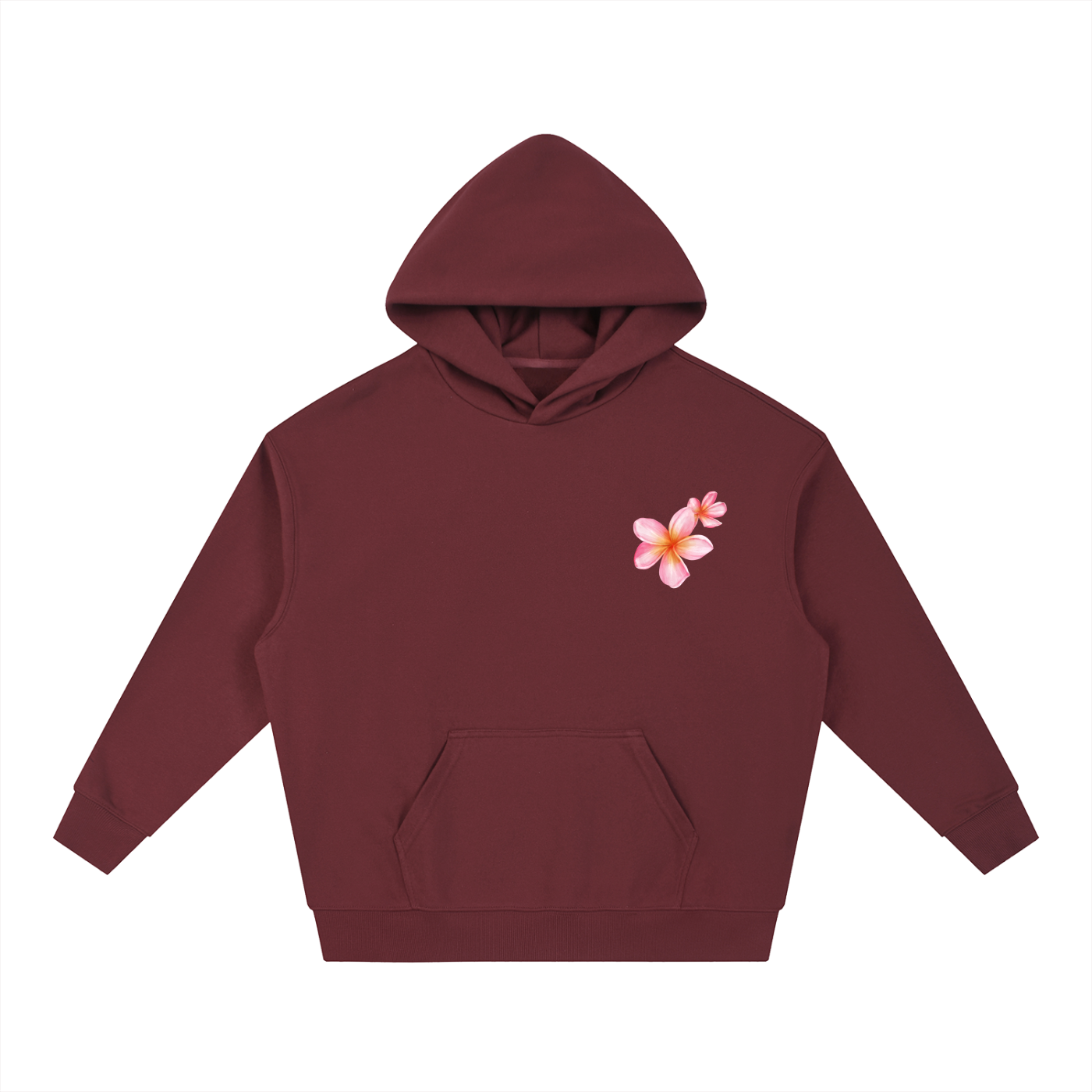 Pink Plumeria Boxy Hoodie