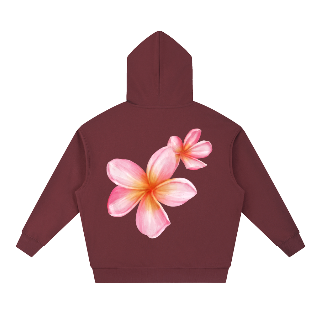 Pink Plumeria Boxy Hoodie