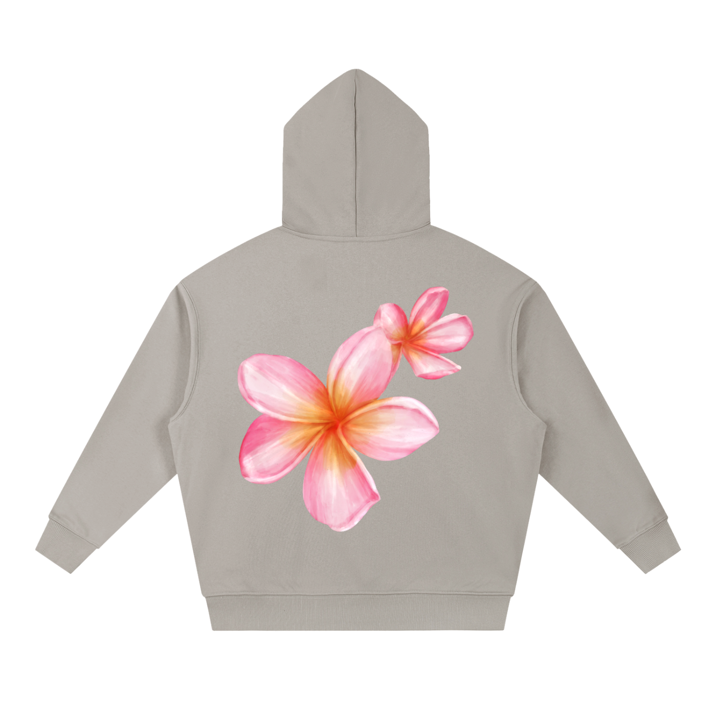 Pink Plumeria Boxy Hoodie