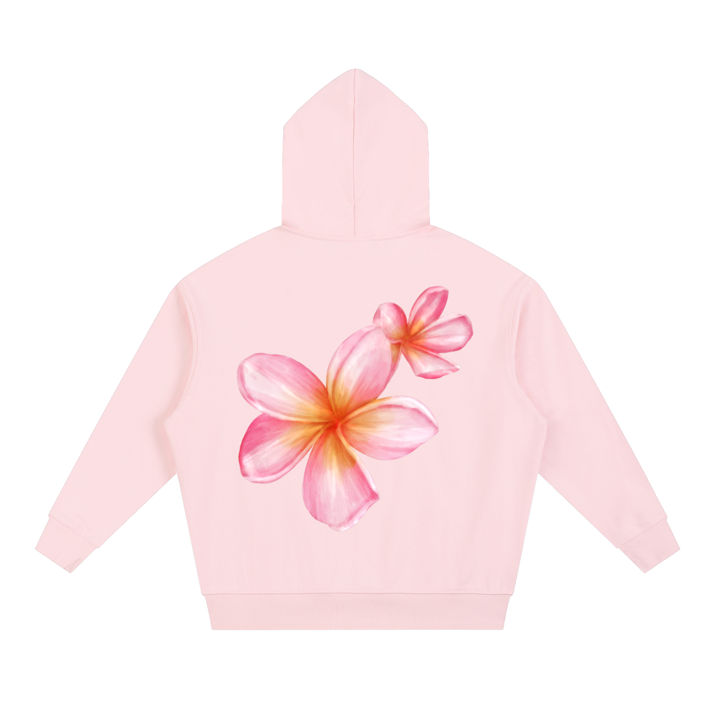 Pink Plumeria Boxy Hoodie