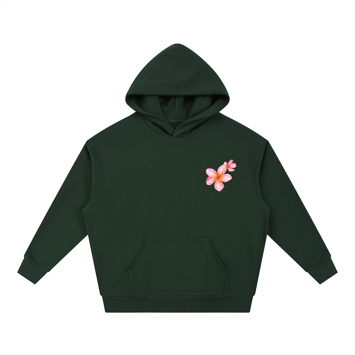Pink Plumeria Boxy Hoodie