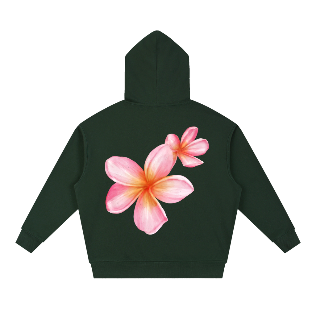 Pink Plumeria Boxy Hoodie